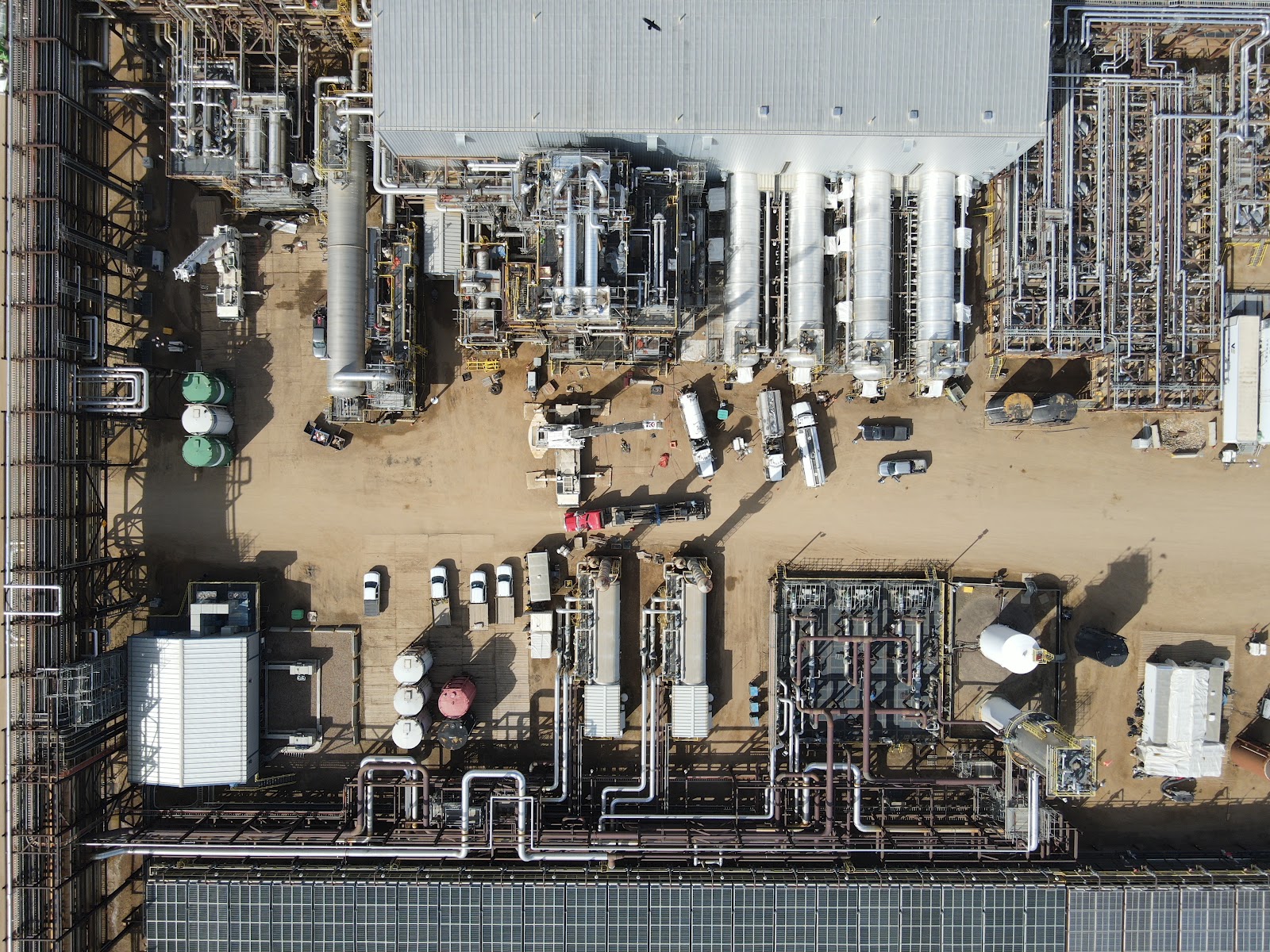 Aerial orthomosaic of a refinery